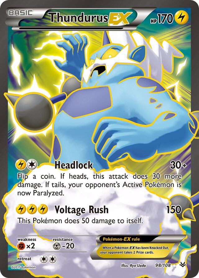 Thundurus EX - XY Roaring skies 98/108, Fini: Holofoil