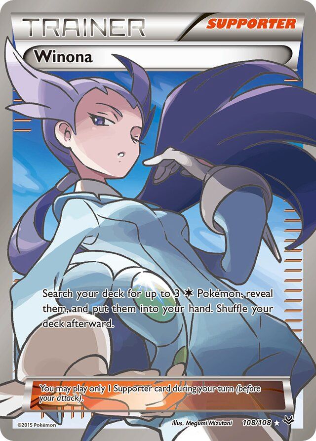 Trainer Winona - XY Roaring skies 108/108, Fini: Holofoil