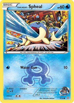 Team Aqua&#39;s Spheal - XY Double crisis 3/34