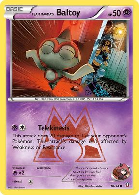 Team Magma&#39;s Baltoy - XY Double crisis 10/34
