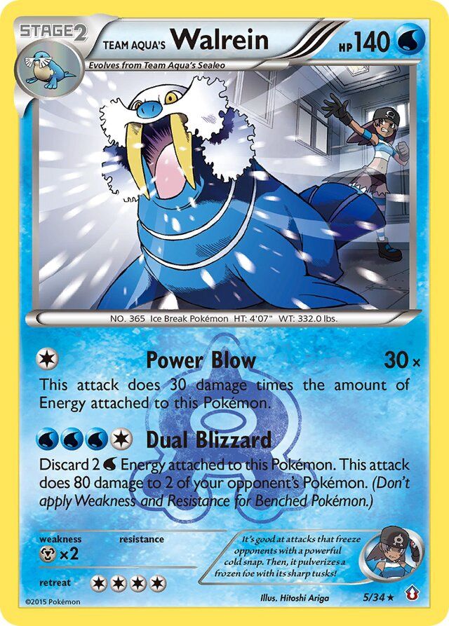 Team Aqua&#39;s Walrein - XY Double crisis 5/34, Fini: Unlimited