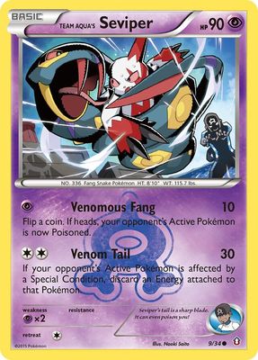 Team Aqua&#39;s Seviper - XY Double crisis 9/34