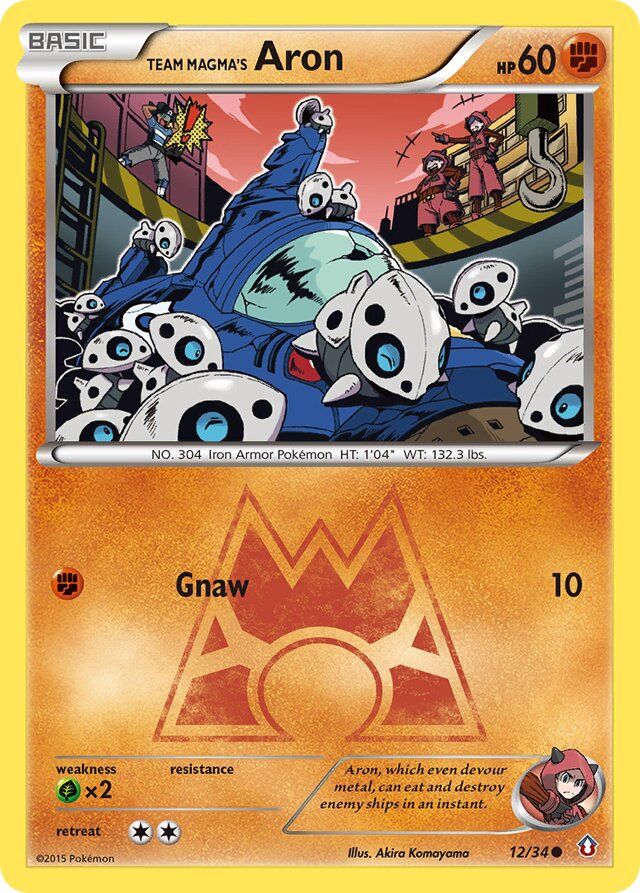 Team Magma&#39;s Aron - XY Double crisis 12/34, Fini: Unlimited