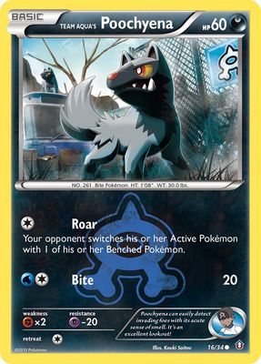 Team Aqua&#39;s Poochyena - XY Double crisis 16/34