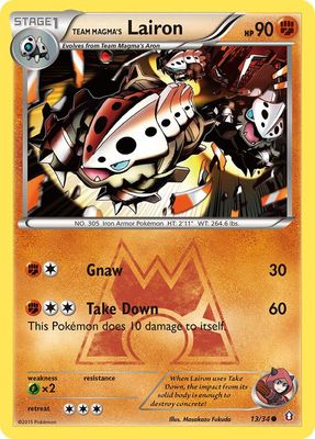 Team Magma&#39;s Lairon - XY Double crisis 13/34