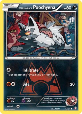Team Magma&#39;s Poochyena - XY Double crisis 17/34