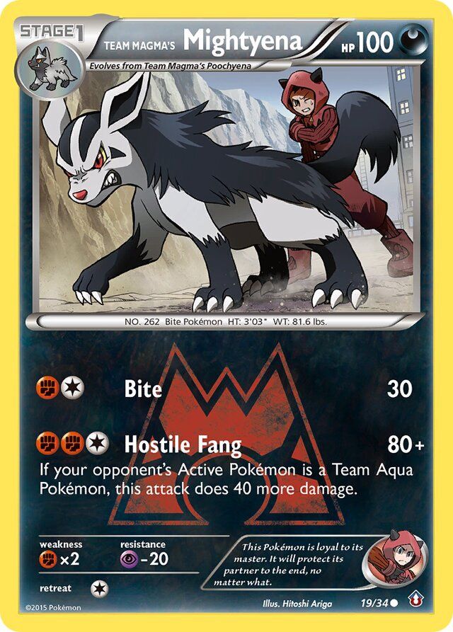 Team Magma&#39;s Mightyena - XY Double crisis 19/34, Fini: Unlimited