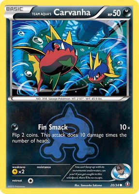 Team Aqua&#39;s Carvanha - XY Double crisis 20/34