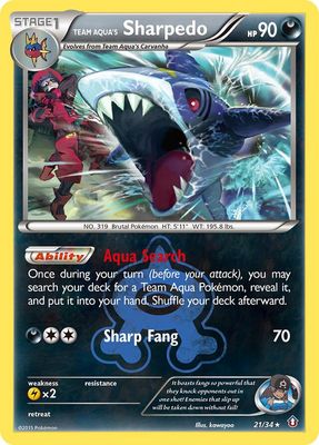 Team Aqua&#39;s Sharpedo - XY Double crisis 21/34