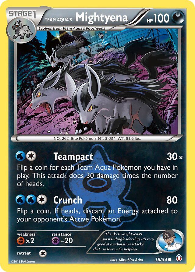 Team Aqua&#39;s Mightyena - XY Double crisis 18/34, Fini: Unlimited