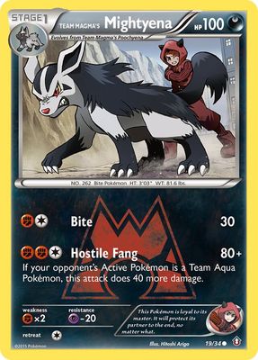Team Magma&#39;s Mightyena - XY Double crisis 19/34