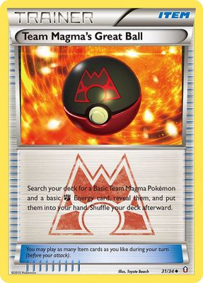 Trainer Team Magma&#39;s great ball - XY Double crisis 31/34