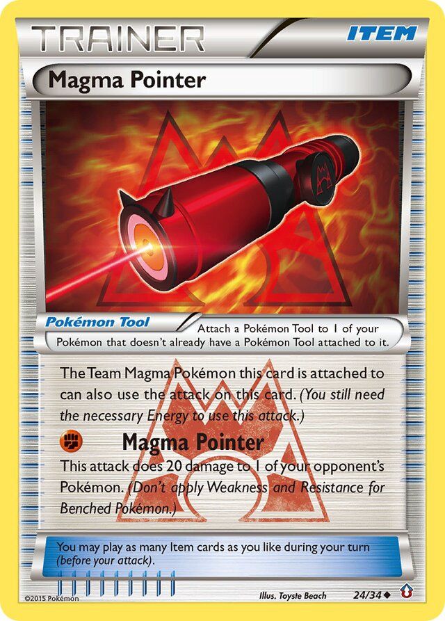 Trainer Magma pointer - XY Double crisis 24/34, Fini: Unlimited