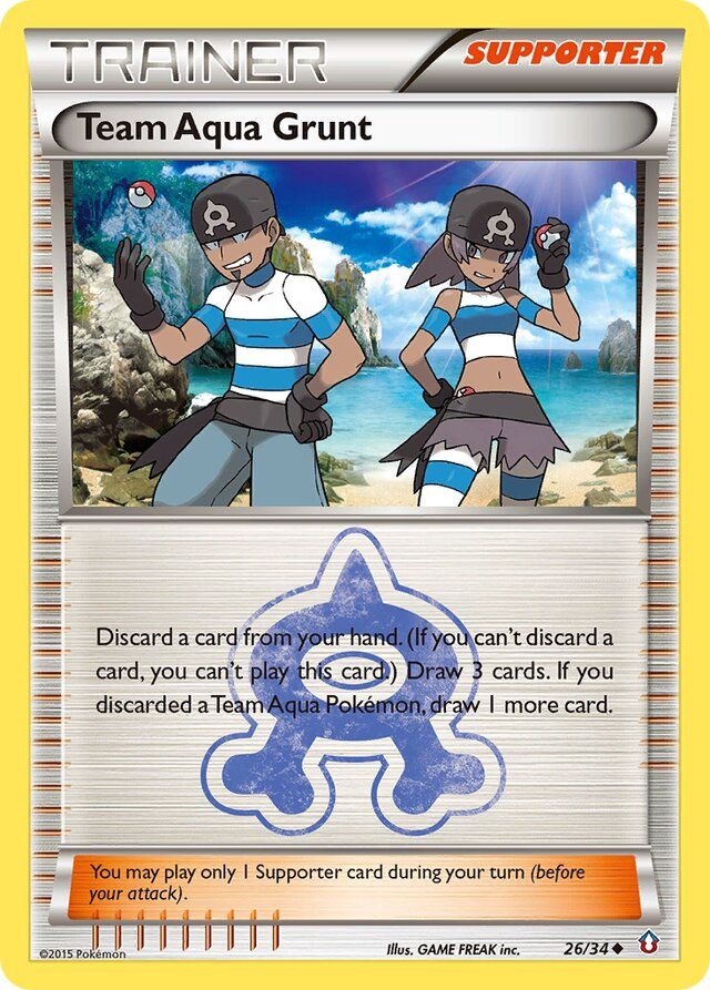 Trainer Team Aqua grunt - XY Double crisis 26/34, Fini: Unlimited