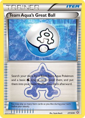 Trainer Team Aqua&#39;s great ball - XY Double crisis 27/34