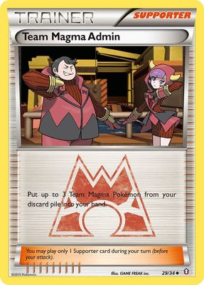 Trainer Team Magma admin - XY Double crisis 29/34