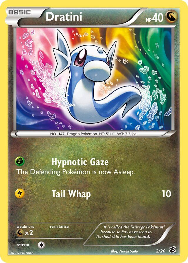 Dratini - Black &amp; White Dragon vault 2/20, Fini: Holofoil
