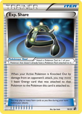 Trainer Exp. share - Black &amp; White Dragon vault 18/20
