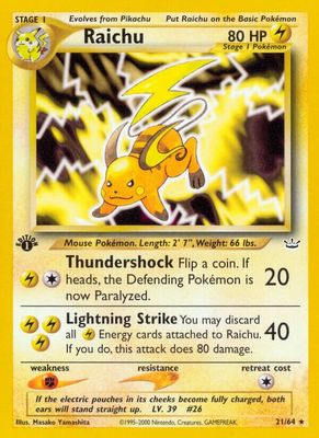 Raichu - NEO Revelation 21/64