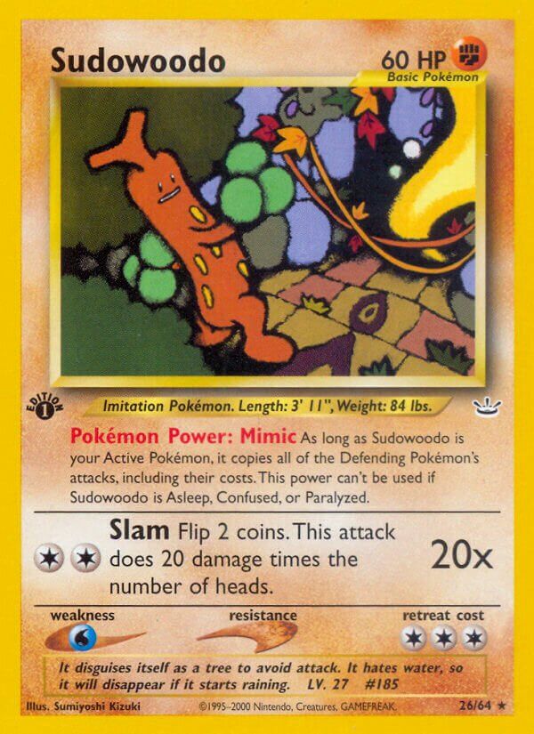 Sudowoodo - NEO Revelation 26/64, Fini: 1st edition