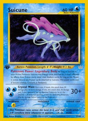 Suicune - NEO Revelation 27/64