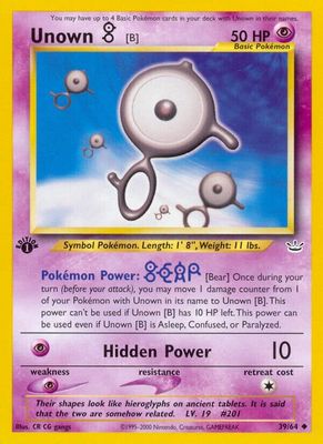 Unown (B) - NEO Revelation 39/64