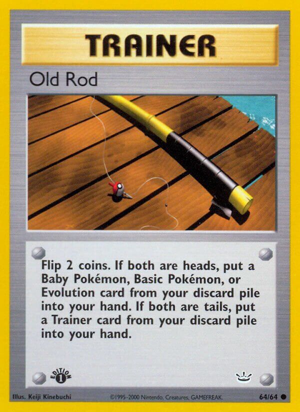 Trainer Old rod - NEO Revelation 64/64, Fini: 1st edition