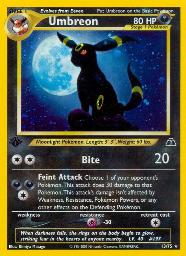 Umbreon - NEO Discovery 13/75, Fini: 1st edition Holofoil