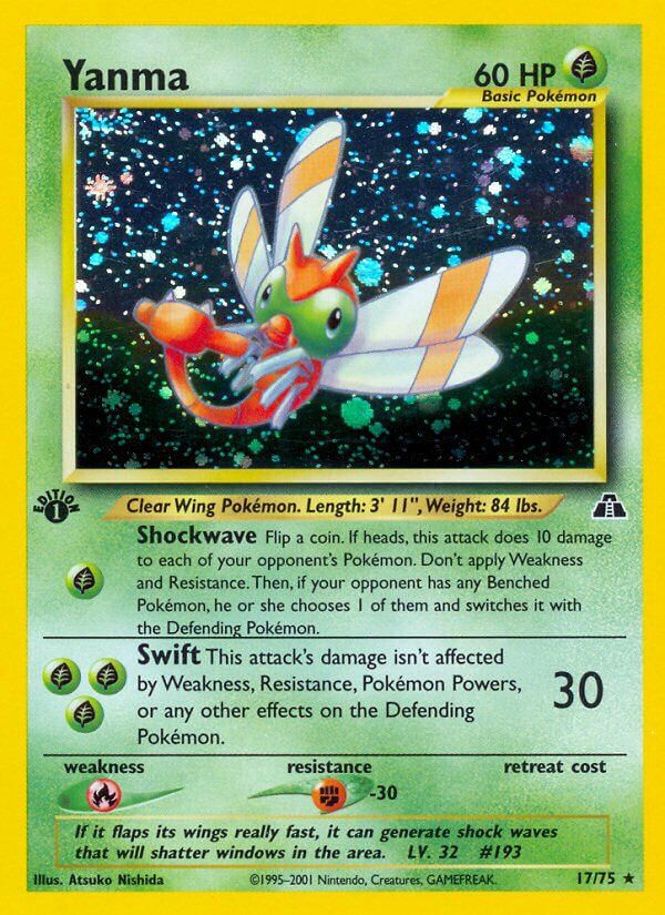 Yanma - NEO Discovery 17/75, Fini: 1st edition Holofoil