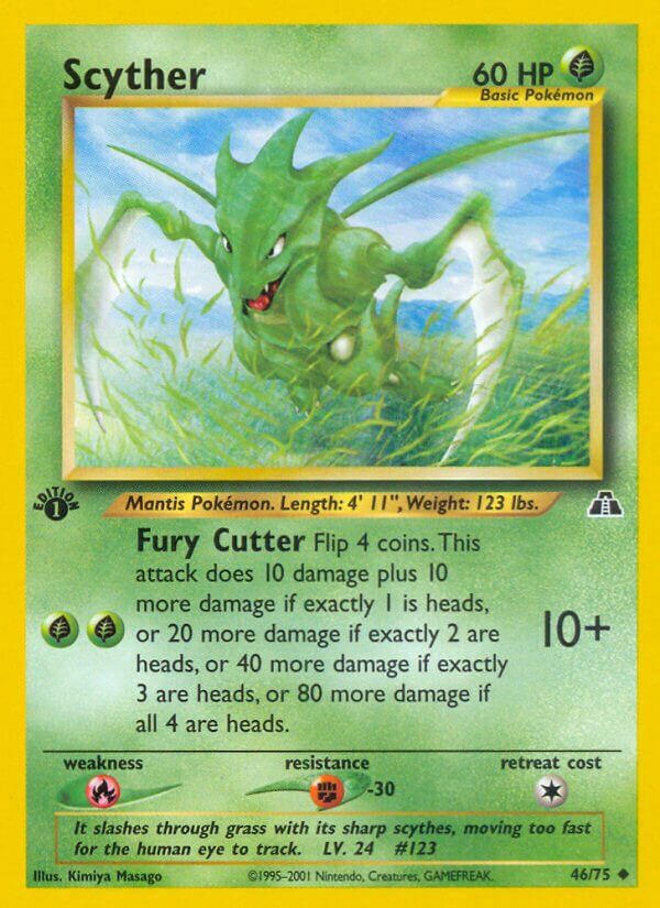 Scyther - NEO Discovery 46/75, Fini: 1st edition
