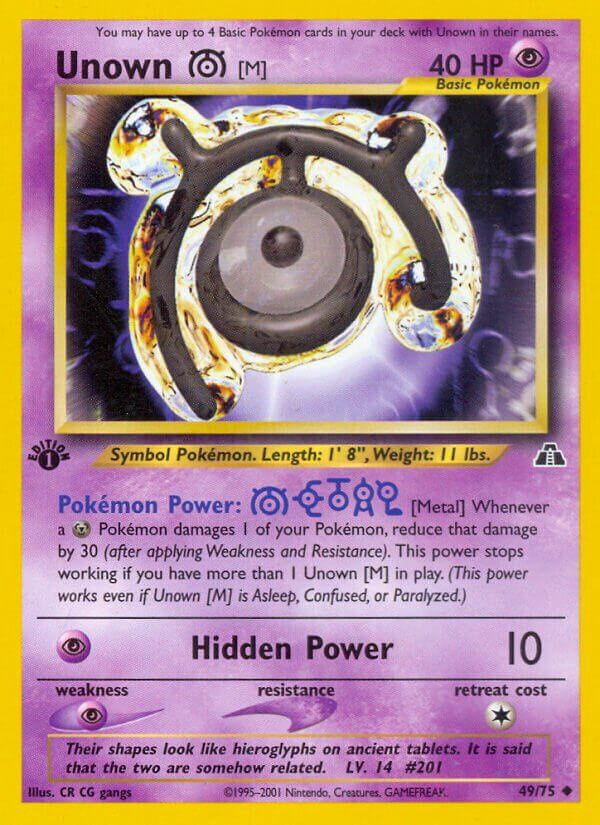 Unown - NEO Discovery 49/75, Fini: 1st edition