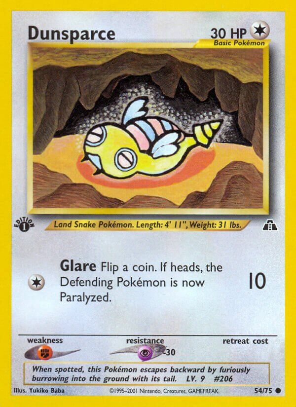 Dunsparce - NEO Discovery 54/75, Fini: 1st edition