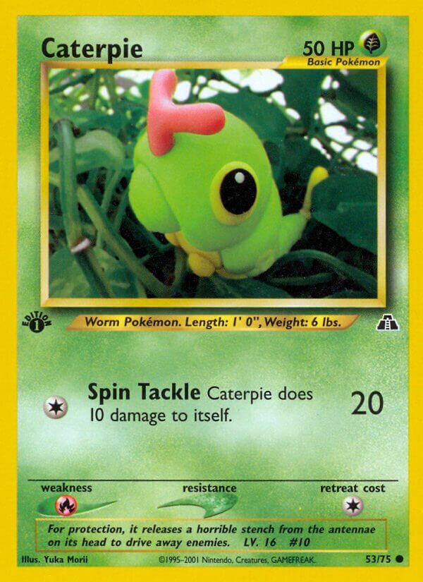 Caterpie - NEO Discovery 53/75, Fini: 1st edition