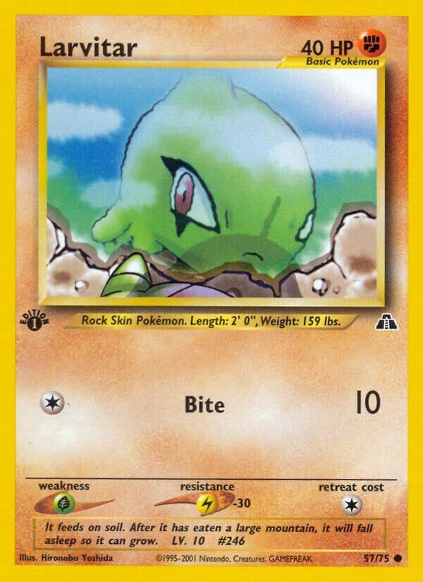 Larvitar - NEO Discovery 57/75, Fini: 1st edition