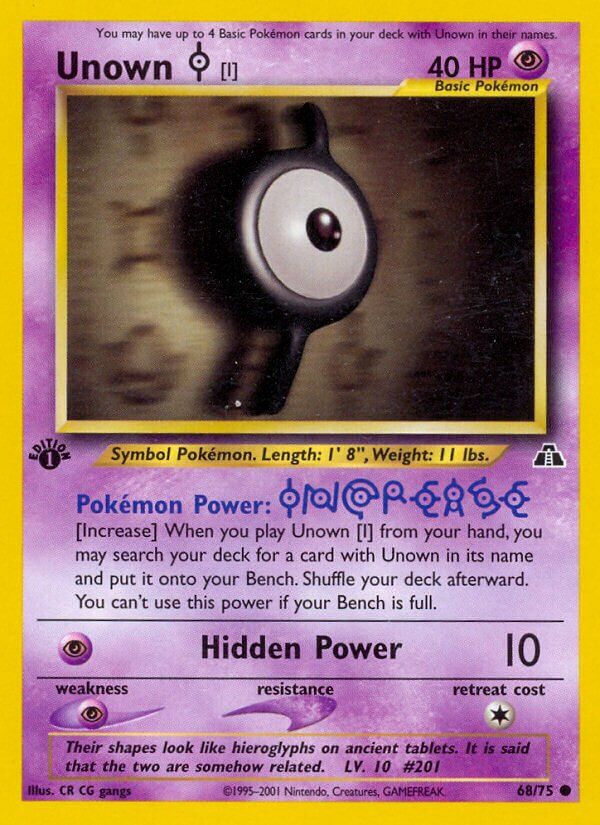 Unown - NEO Discovery 68/75, Fini: 1st edition