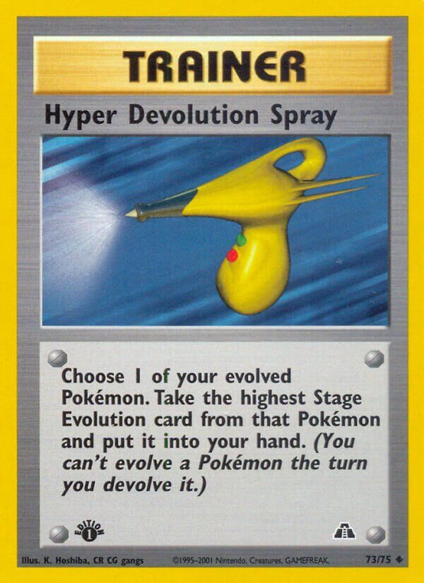 Trainer Hyper devolution spray - NEO Discovery 73/75, Fini: 1st edition