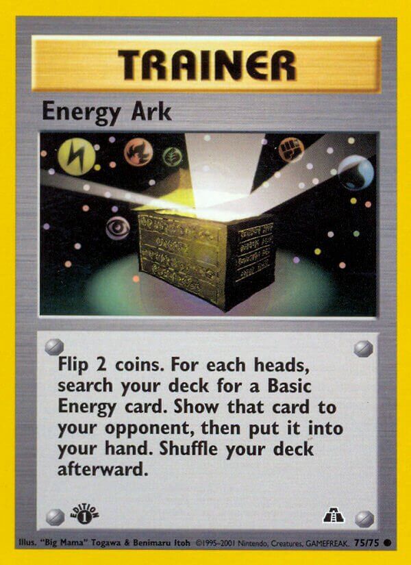 Trainer Energy ark - NEO Discovery 75/75, Fini: 1st edition