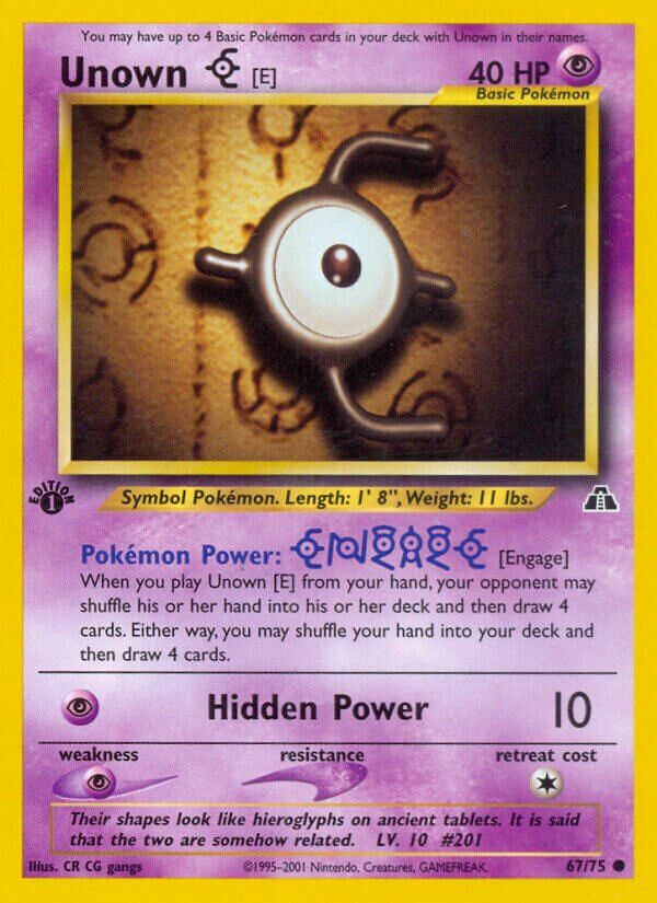 Unown - NEO Discovery 67/75, Fini: 1st edition