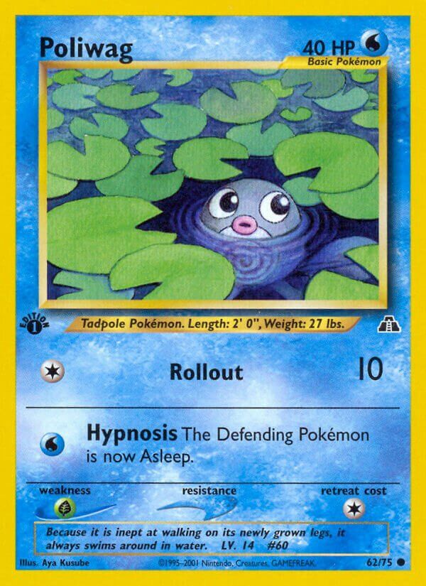 Poliwag - NEO Discovery 62/75, Fini: 1st edition