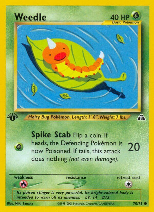 Weedle - NEO Discovery 70/75, Fini: 1st edition