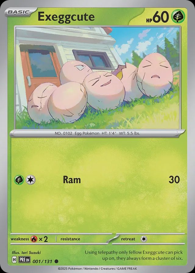 Exeggcute - Scarlet &amp; Violet Prismatic evolutions 001/131, Fini: Normal