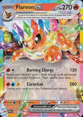 Flareon EX - Scarlet &amp; Violet Prismatic evolutions 014/131