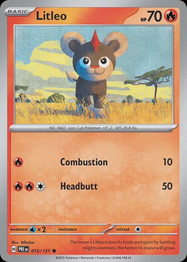 Litleo - Scarlet &amp; Violet Prismatic evolutions 015/131, Fini: Normal