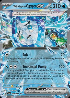 Wellspring mask Ogerpon EX - Scarlet &amp; Violet Prismatic evolutions 027/131