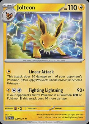 Jolteon - Scarlet &amp; Violet Prismatic evolutions 029/131