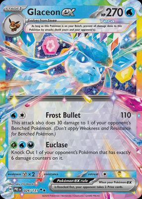 Glaceon EX - Scarlet &amp; Violet Prismatic evolutions 026/131