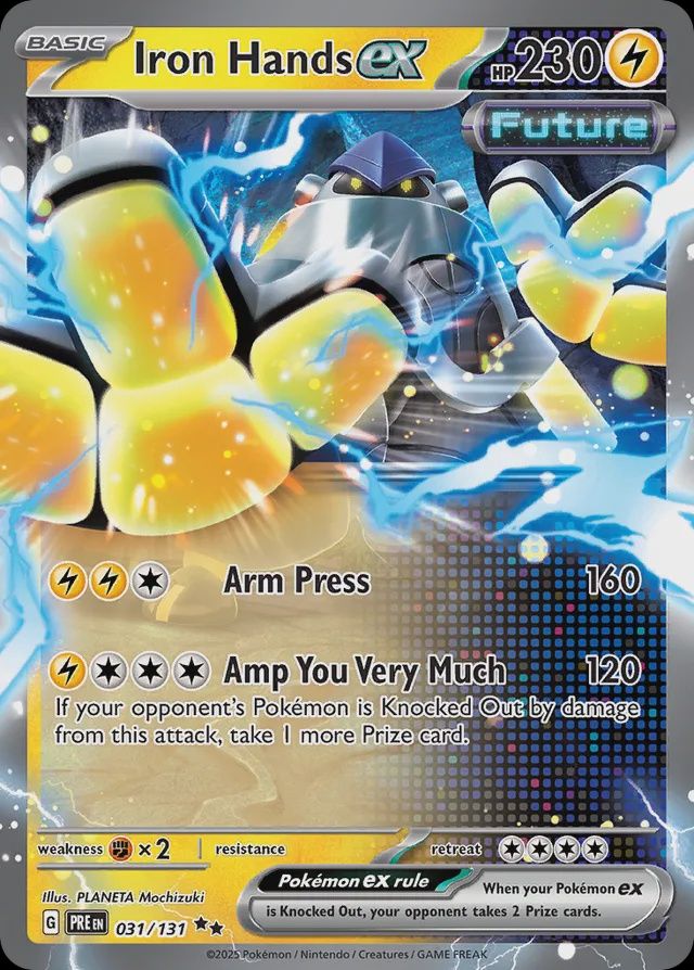 Iron hands EX - Scarlet &amp; Violet Prismatic evolutions 031/131, Fini: Holofoil