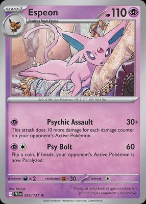Espeon - Scarlet &amp; Violet Prismatic evolutions 033/131