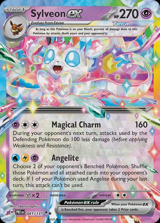 Sylvain EX - Scarlet &amp; Violet Prismatic evolutions 041/131, Fini: Holofoil