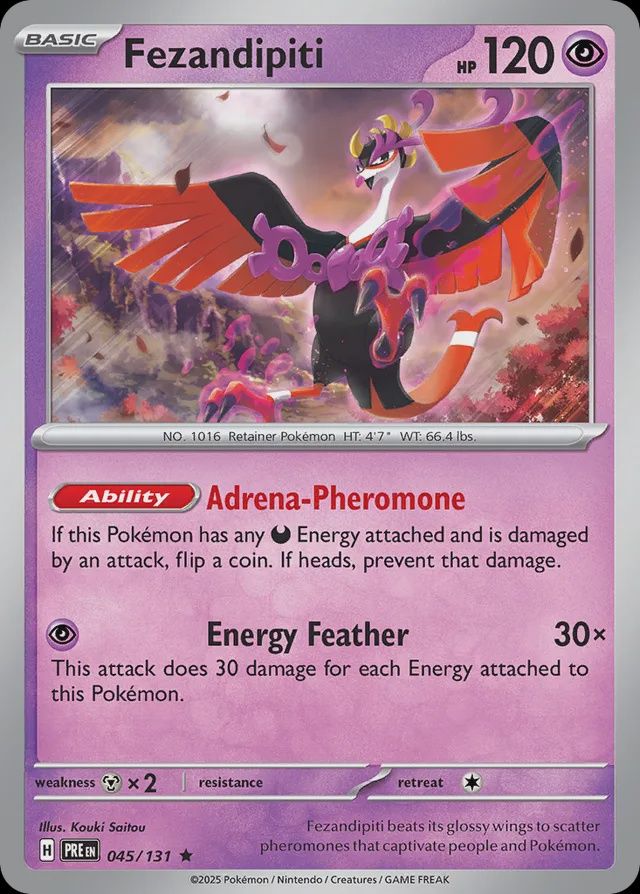 Fezandipiti - Scarlet &amp; Violet Prismatic evolutions 045/131, Fini: Normal
